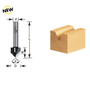 BROCA V-GROOVE 90? 3/8 X 7/16" X 1/4""