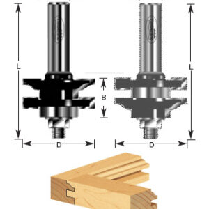 BROCA REVERSIBLE P/MOLDURA Y RIEL 1-5/8 X 1/2 C/BALERO