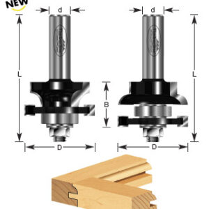 JGO. 2 BROCAS MOLDURA Y RIEL 1-5/8 X 1/2"