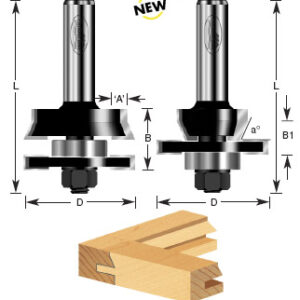 JGO 2 BROCAS P/MOLDURA Y RUEL 1-3/4 X 1/2"