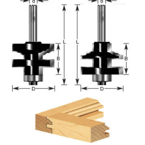 JGO. 2 BROCAS P/MOLDURA Y RIEL 1-3/8 X 1/4 C/BALERO