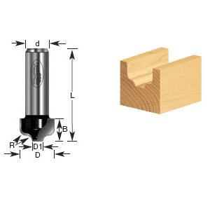 BROCA P/PERFILAR C/RADIO 9/64 X 1/2"