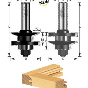 BROCA REVERSIBLE P/MOLDURA Y RIEL 1-5/8 X 1/2 C/BALERO"