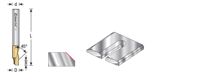 BROCA CNC ALUMINIO ZRN 3/16 X 1/4 X 3/32 UP" - Image 2
