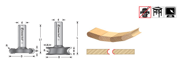 BROCA PARA FORMA CON RADIO 1-1/2 X 1/2 x 15/32 - Image 2