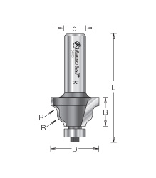 BROCA PARA FORMA CON RADIO 1-1/4 X 1/4 x 11/16