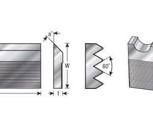 Cuchilla acero corrugado HSS 25 x 2-3/4 x 5/16 CSK-360