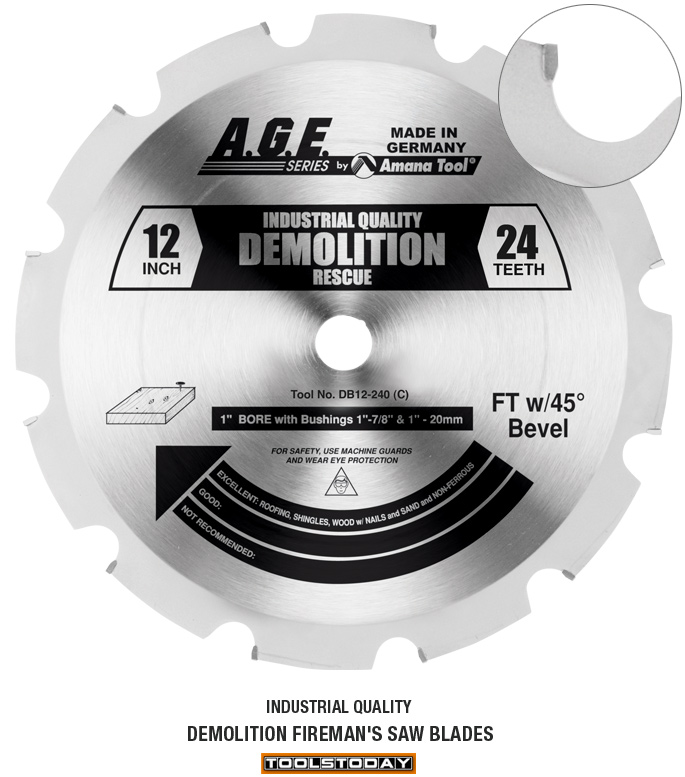 DISCO 12 CON 24 DIENTES -15? 1" DEMOLICION"