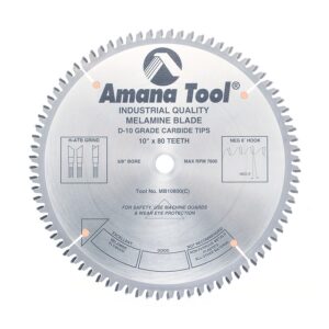 DISCO 10 CON 80 DIENTES H-ATB 5/8" PARA MELAMINA"