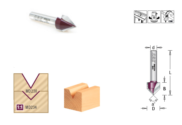 BROCA EN V90? 2 FILOS 1/2 X 1/2 X 1/4"