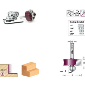 KIT BROCA P/REVAJAR 2 FILOS B.PUNTA 1-3/8 VARIAS MED. 1/4