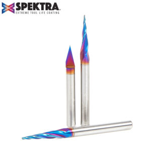 Juego de 3 Brocas Spektra para Grabado/ Tallado 2D/ 3D VÃ¡stago 1/4" Amana Tool AMS-107-K