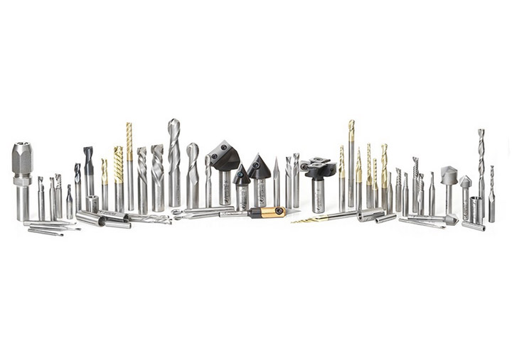 JUEGO DE 58 BROCAS PARA CNC CON ESTANTE DE MADERA